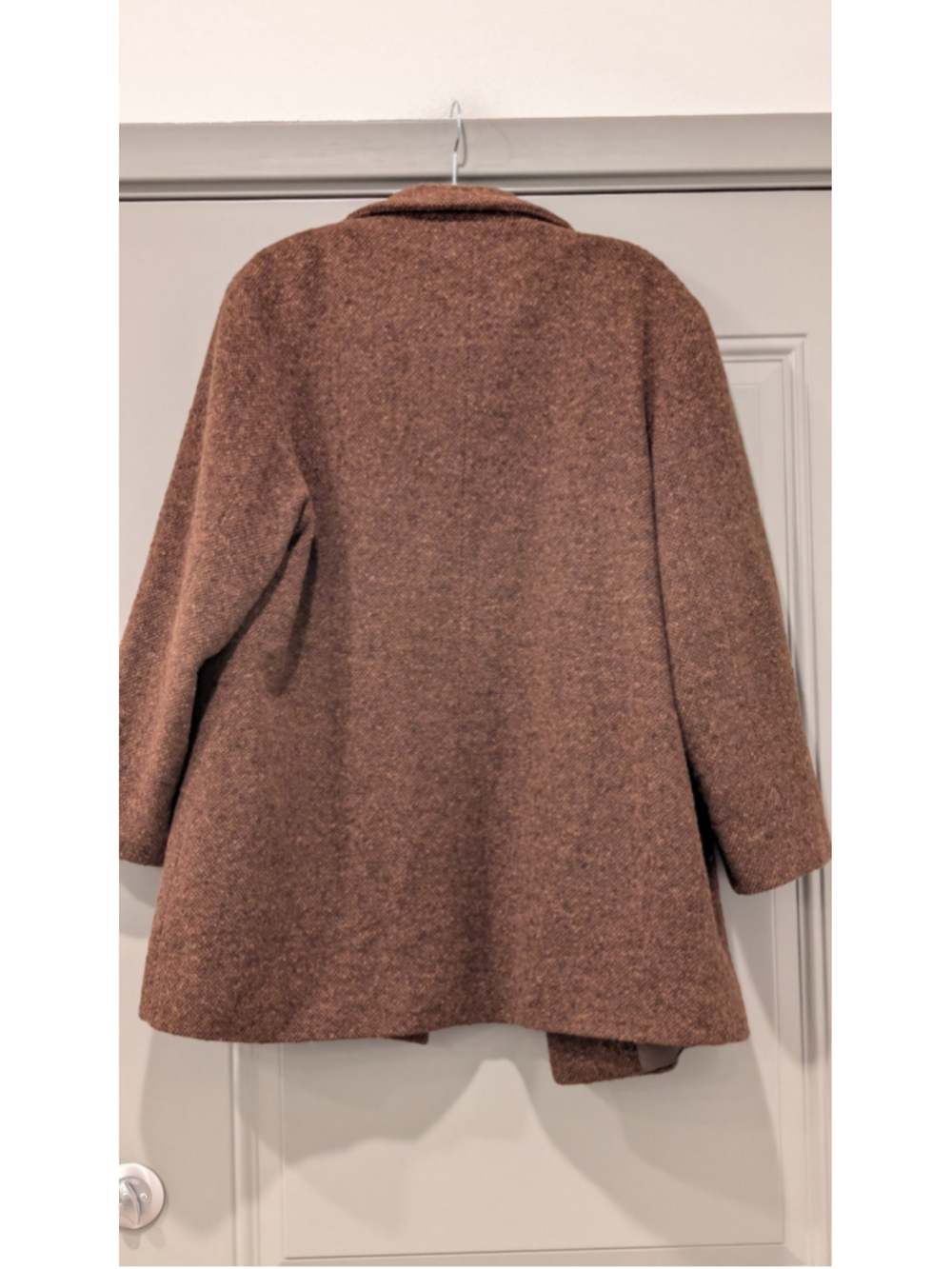 Vintage Cinzia Rocca Loro Piana Wool Angora Coat Brown Italy Sz 6 - Picture 8 of 15